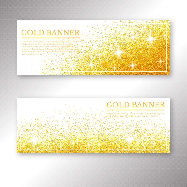 Set of banners with different design elements vector