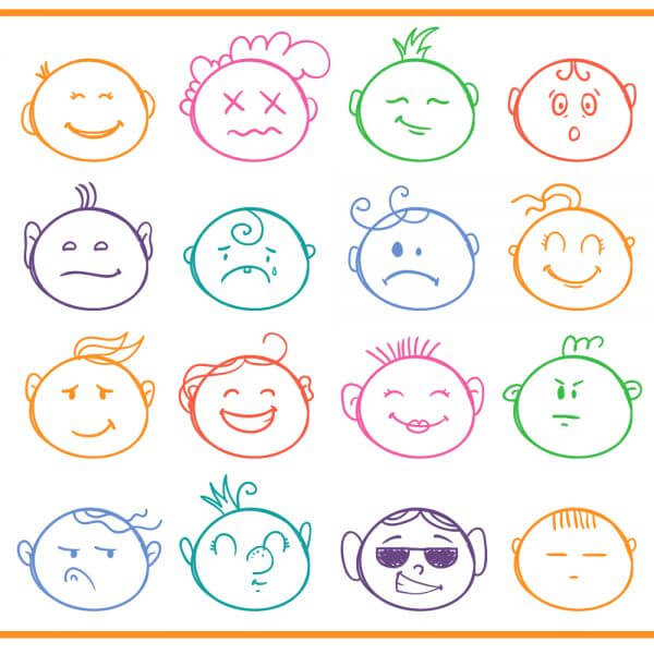 Face expressions vector set  vector