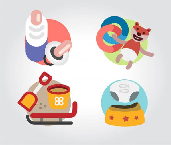 Toys icons vector illustration for design vector