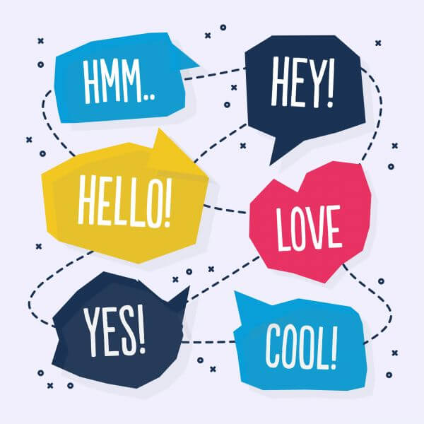 Vector abstract chat bubble design vector