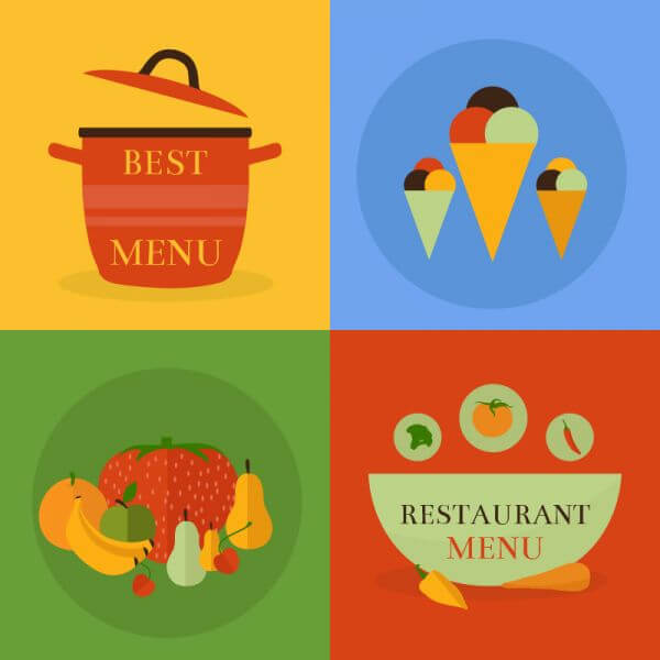 Food icon concept vector