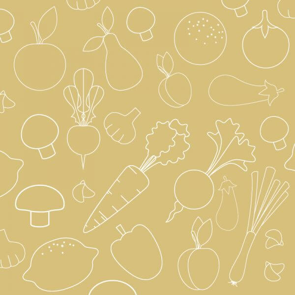 Seamless pattern with food vegetables elements vector