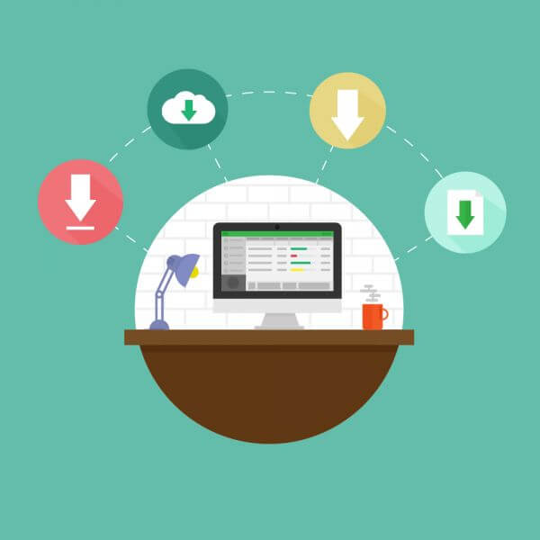 Internet download icons vector