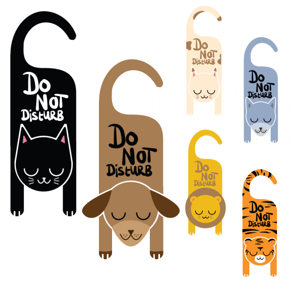 Do not disturb animal signs vector
