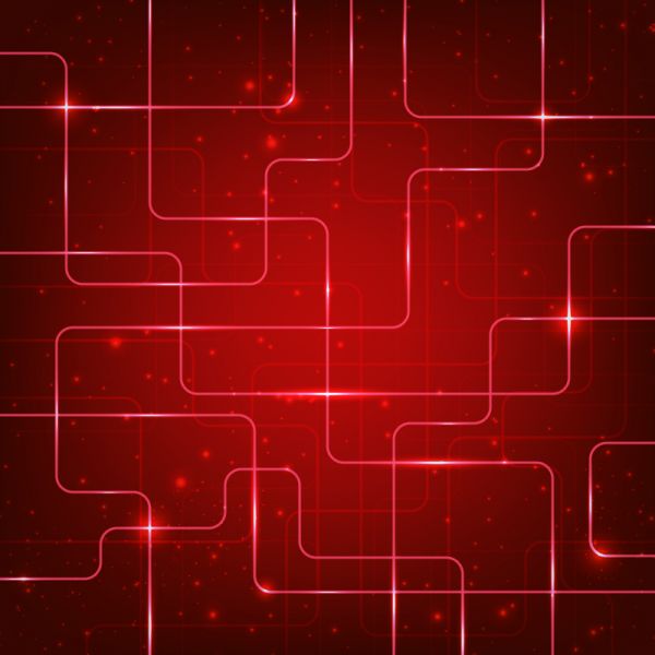 Abstract hi-tech red background vector