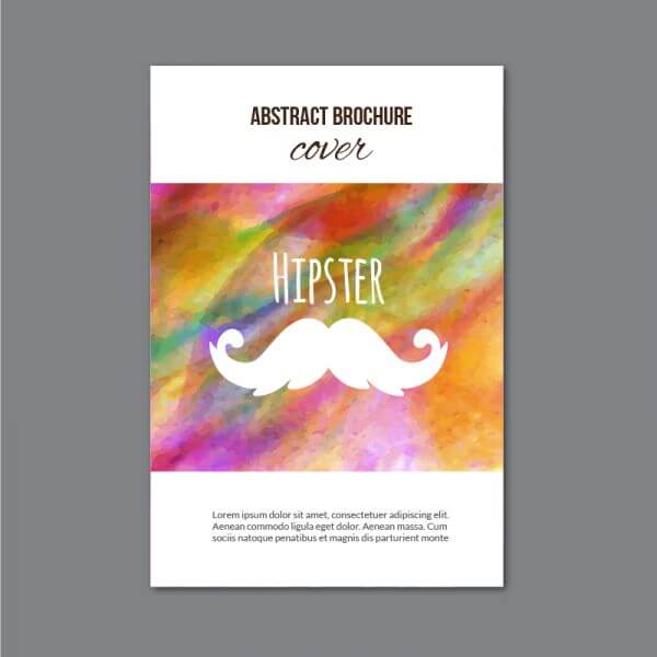 Watercolor brochure  vector