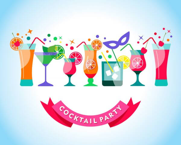 Cocktail party illustration vector