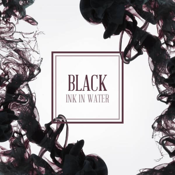 Black ink in water illustration vector