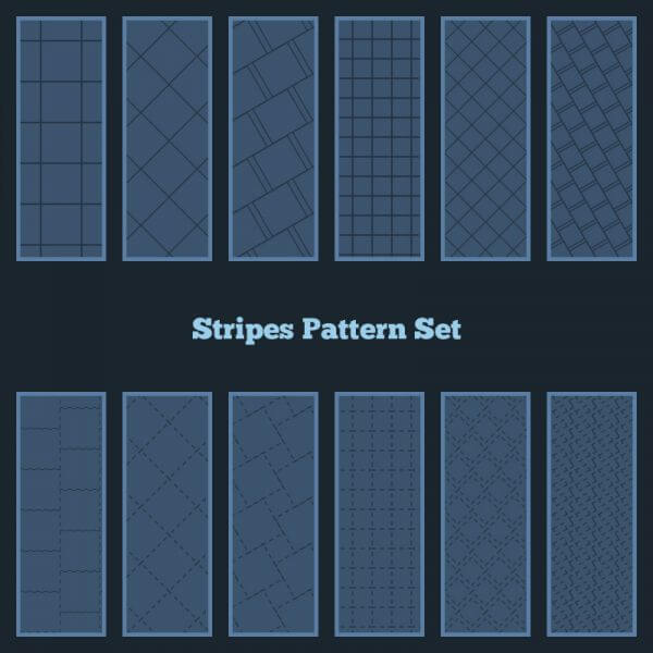 Stripes Pattern Set vector