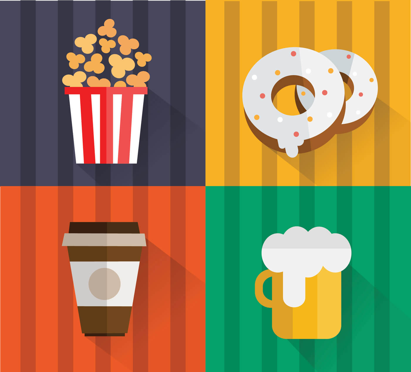 Free vector "Food objects for edsign. Vector illustrations"