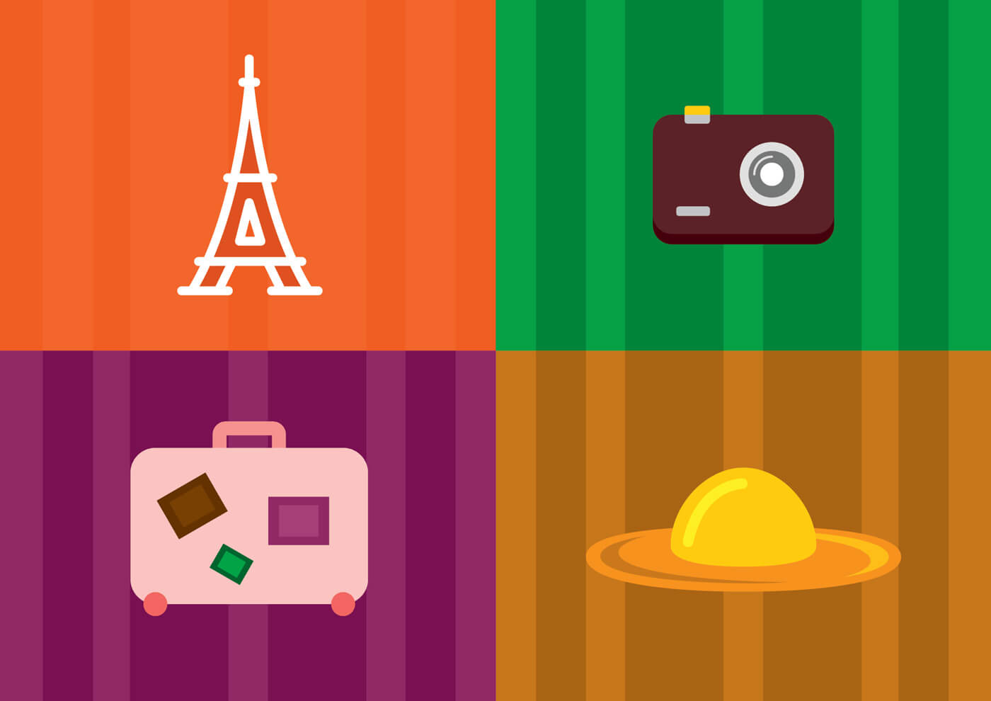 Free vector "Travel objects vector illustration for design"