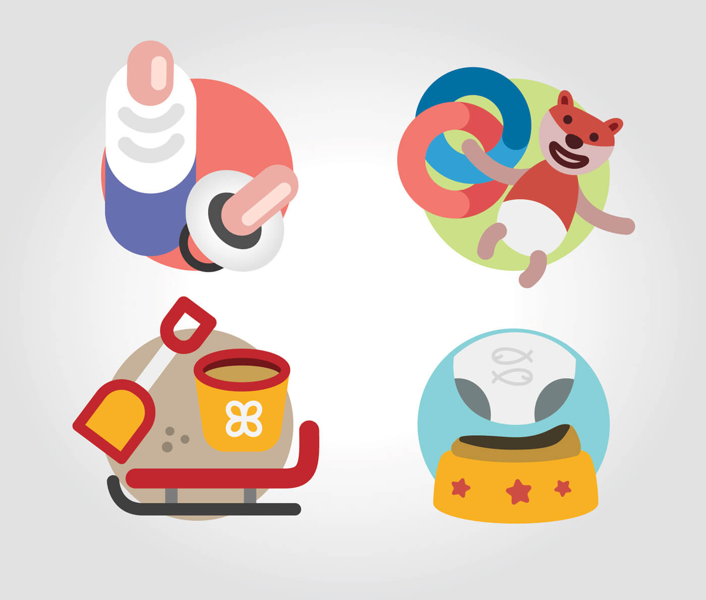 Free vector "Toys icons vector illustration for design"