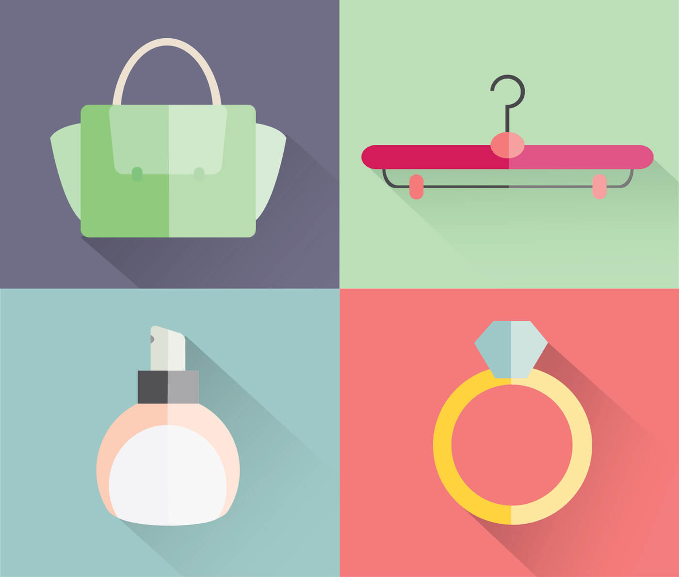 Free vector "Beauty fashion objects vector illustration for design"